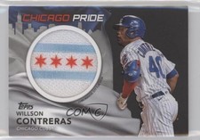 2022 Series 1 City Flag Commemorative Relics Black Willson Contreras Patch s1i