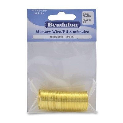 Beadalon Memory Draht Ring Gold Kohlenstoffstahl 99 Spulen 14g Packung