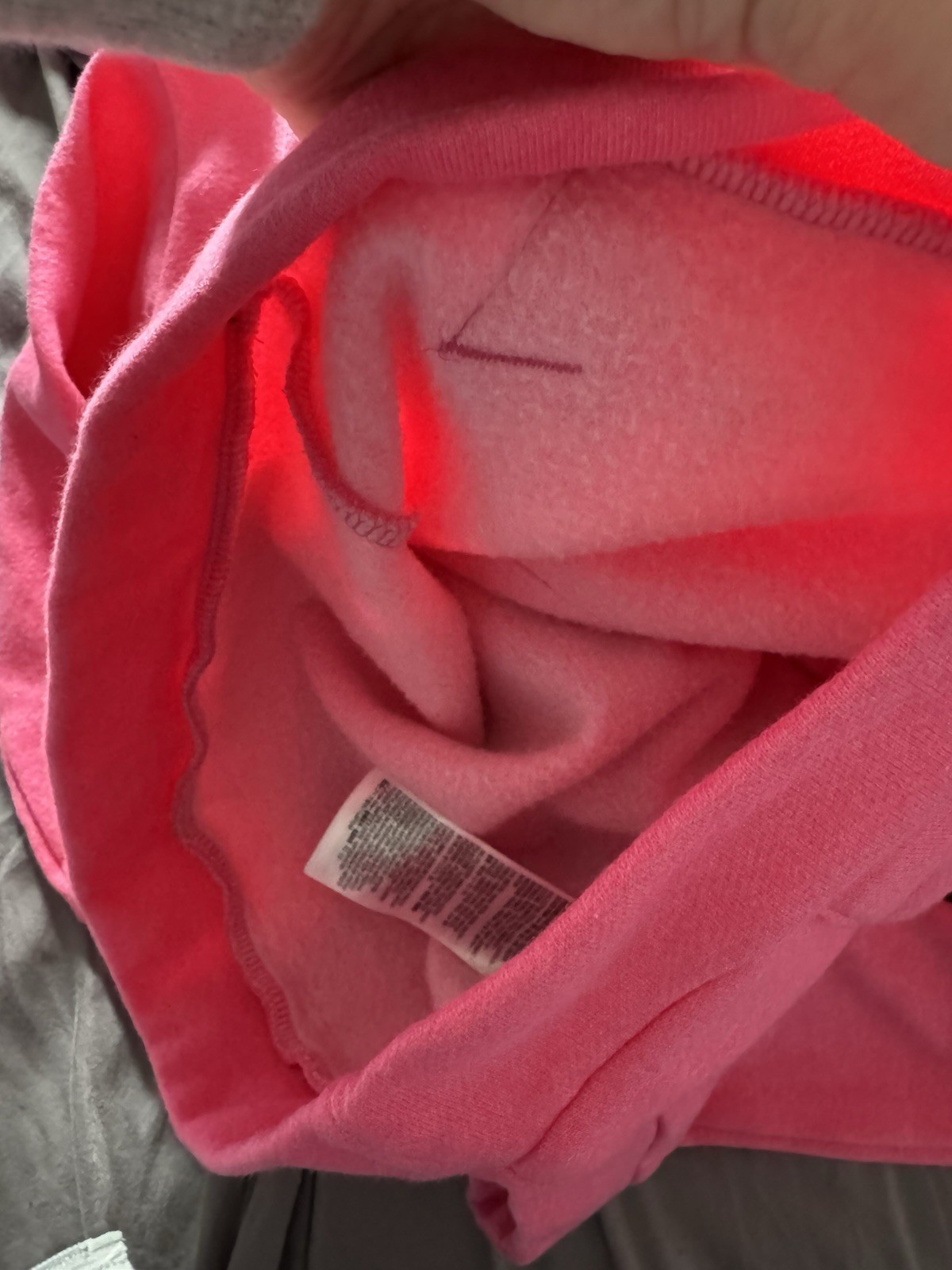 Nike Hoodie Sweatshirt Girls Size 3/4T Logo Swoosh Pink Metallic Sheen Fleece thumbnail 3