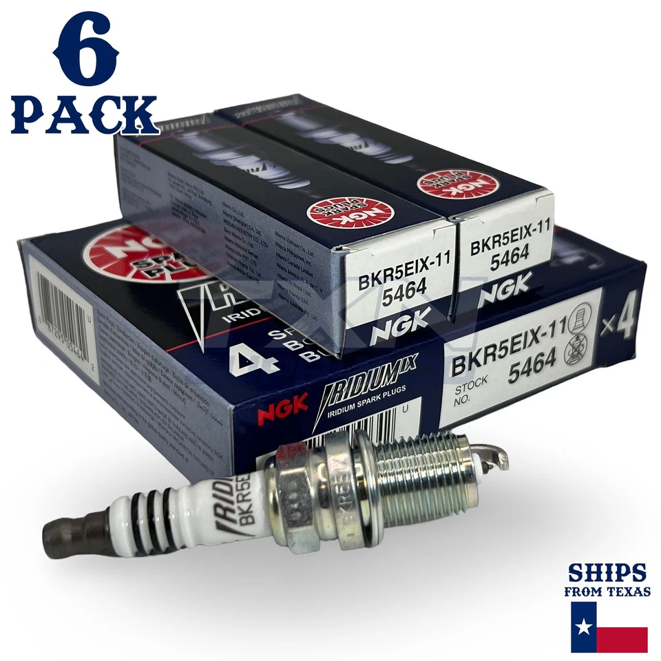 6 Pack NGK Iridium IX Spark Plugs 2001-2004 for Chevrolet Tracker 2.5L V6 Foto 2 de 3