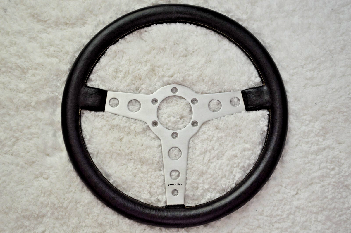 Vintage 60's – 70's OG Early FLAT MOMO PROTOTIPO 350 MM Steering