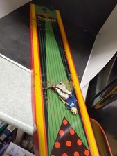 Vintage King Pin Tin Litho Tabletop Bowling Game W/Wooden Pins 1940s