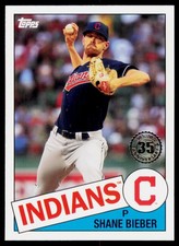 2020 Topps Shane Bieber 85-40 1985 Topps Baseball 35th Anniversary