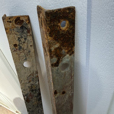 #ad #ad Reclaimed Steel Angle Iron Lot 2 Pieces – Up to 1 4quot; Thick – Industrial $17.98