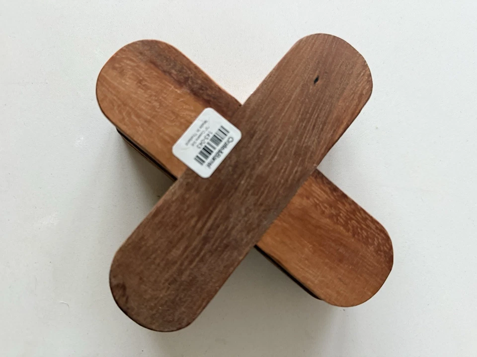 New. Crate And Barrel Acacia Wood Trivet/Coaster. Solid Wood. Set Of 4 - Image 3 of 3