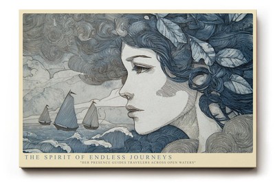 Paul Sinus Wandbild The Spirit of Endless Journeys Nautical Muse of Wind and