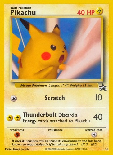 Pikachu #26 LP Pokémon Wizards Black Star Promos