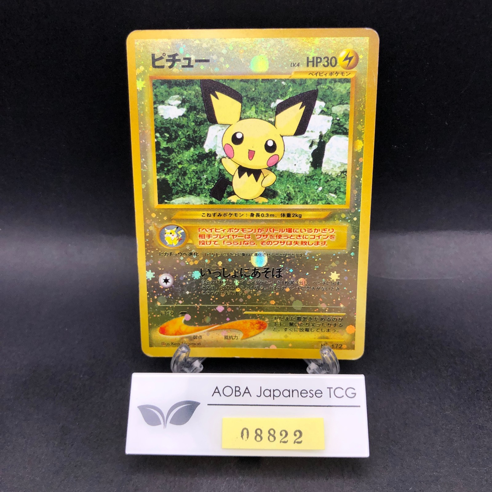 Pichu Reverse Holo Neo Premium File 2 Promo - Japanese Pokemon Card - 2000
