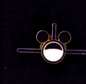 Disney Plane Gold Trim Mini Pin Airplane Aviator Aviation Pinback Pin
