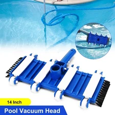 Heavy Duty Pool Vacuum Head with Wheels & Aluminum Handle - Effortless Cleaning