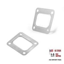 2 PCS T4 Turbine Flange Gasket Stainless Steel 4-Hole Washer Universal for