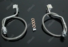 Front 2 4-6" Extended Stainless Steel Brake Lines For Ford F-150 Bronco 1980-96