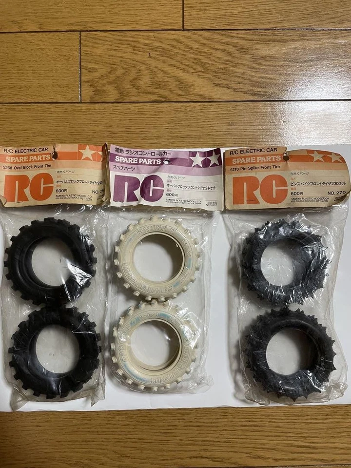 [New/] Tamiya RC Electric Car Front Tire 6-Piece Set - Image 2 of 4