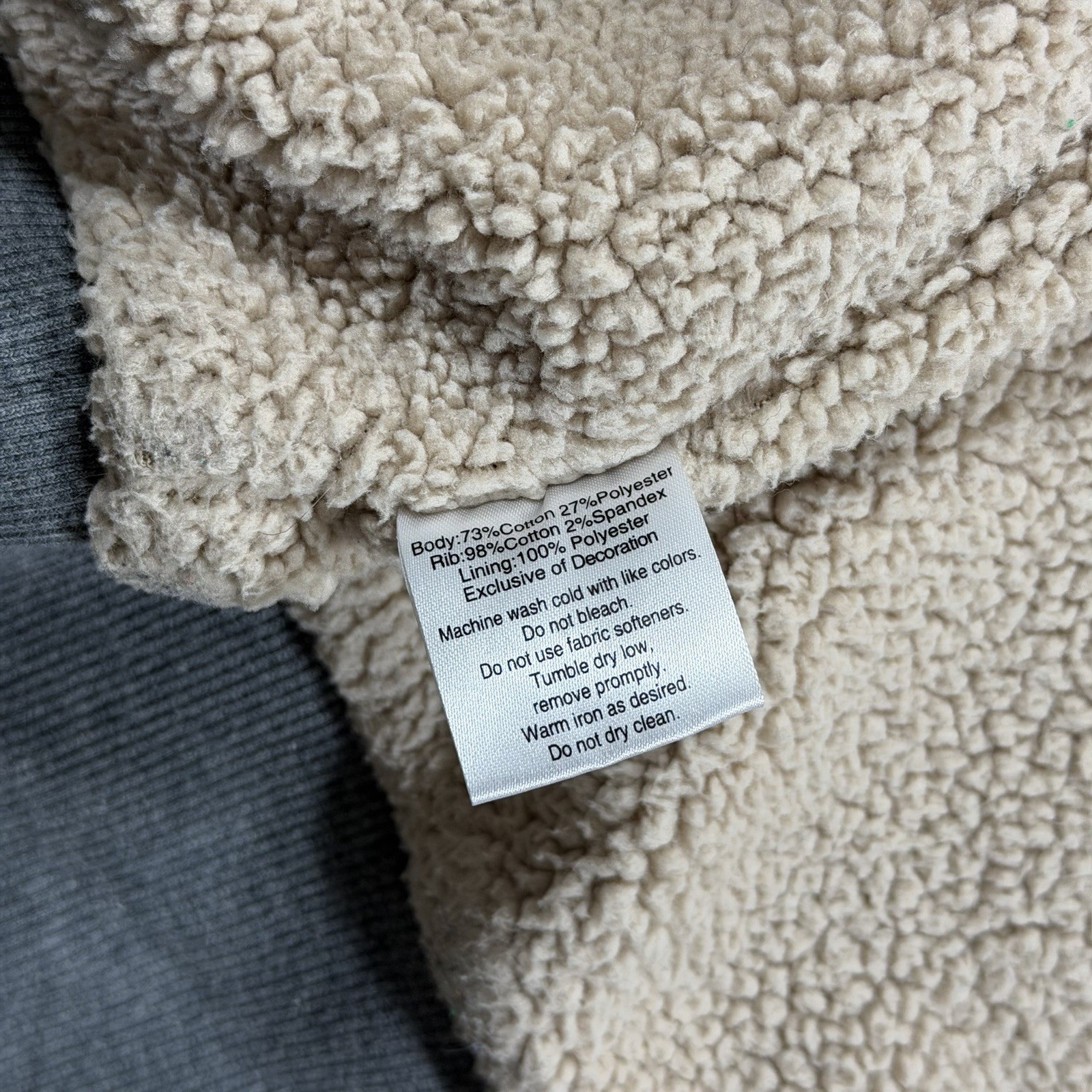 Eddie Bauer Sherpa Lined Fleece Jacket Mens M Gray Full Zip Heavyweight Cotton thumbnail 15