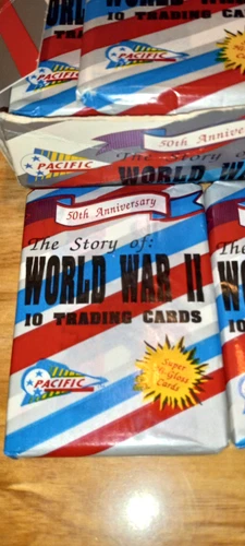 (1) 1992 Pacific World War II 50TH Anniversary WW II Trading Cards Sealed Pack