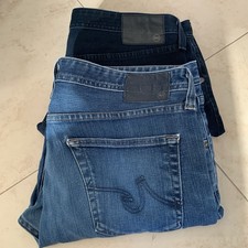 Lot Of 2 Adriano Goldschmied Graduate Tailored Leg Mens Size 34 Blue Denim Jeans