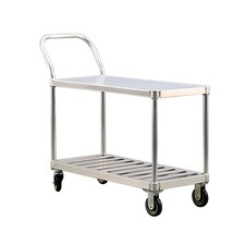 19"W x 42"H x 48"L Produce and Stocking Utility Cart with Handle