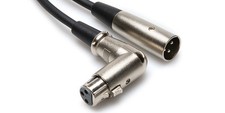 Hosa XFF103 3' Right-Angle XLR3F to Straight XLR3M Cable