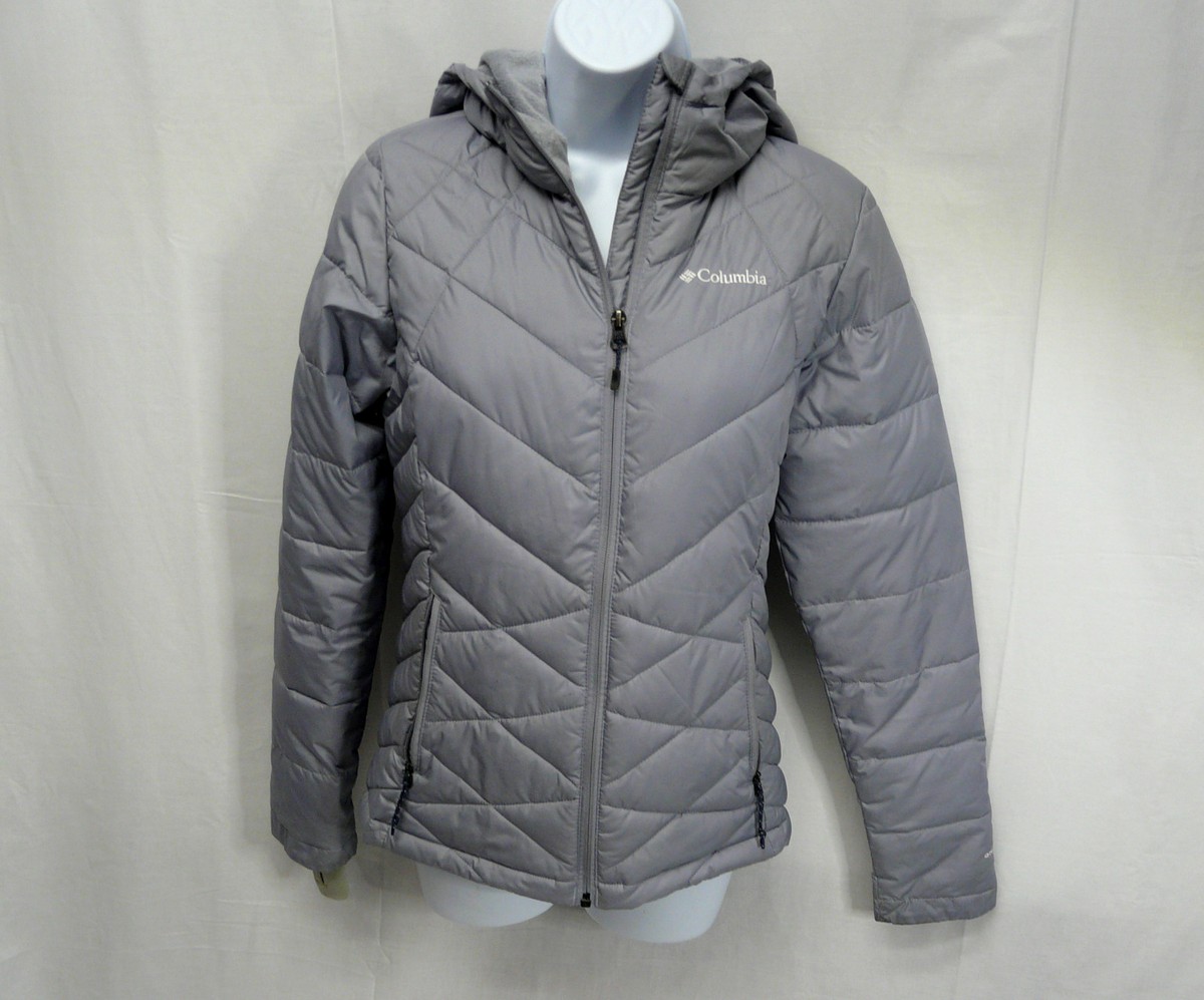 【高機能】 US Columbia OMNI-TECH HEAT 中綿入りグレー Women's Columbia Omni-Heat Heavenly Hooded Jacket Size XS, City
