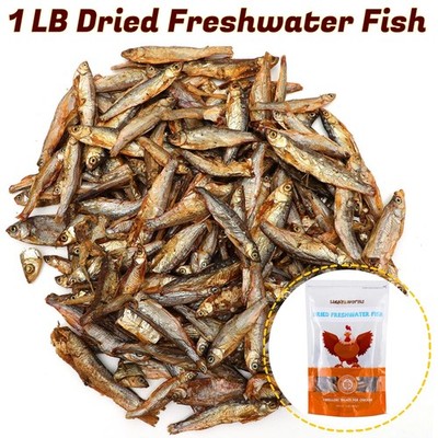 1LB Dried Freshwater Fish Natural High-Protein Food for Reptiles Cat Pet Chicken