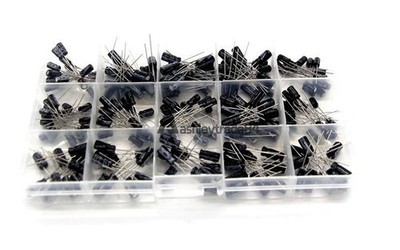 15value 200pcs Electrolytic Capacitor Assortment Box Kit *gb
