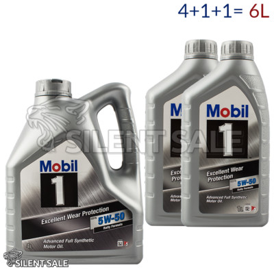 Mobil 1 5W50 FS X1 X2 4L + 1L + 1L =6 Liter Peak Life Nachfolger Motoröl 5W50 6L