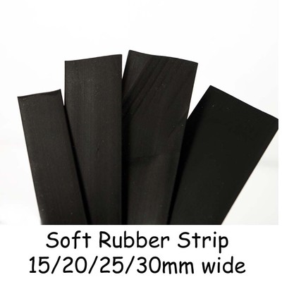 Rubber Strip 20mm Wide x 8mm Thick x 5m Long Solid Neoprene Black Rubber Strip