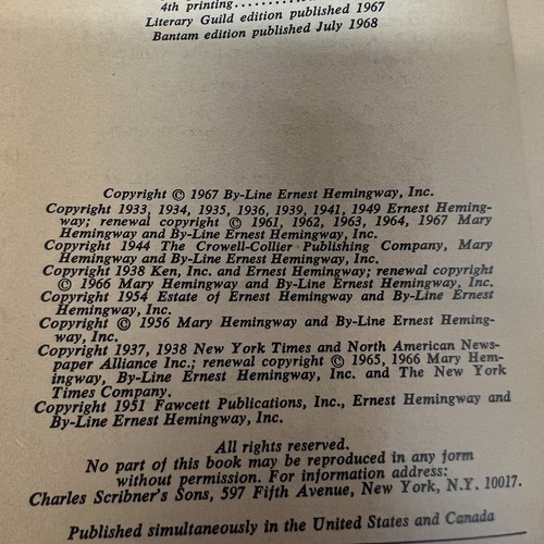 By line History Paperback Book by Ernest Hemmingway from Bantam Books 1968 - Picture 9 of 15