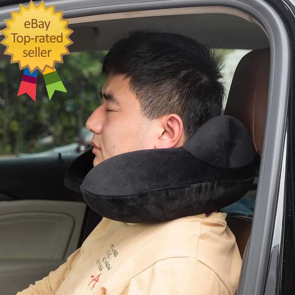 Inflatable Neck Pillow for Travel - Airplane Car Camping Support