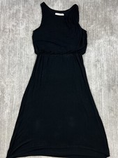 Ann Taylor Loft Dress Womens Small Black Bodycon Long Stretch
