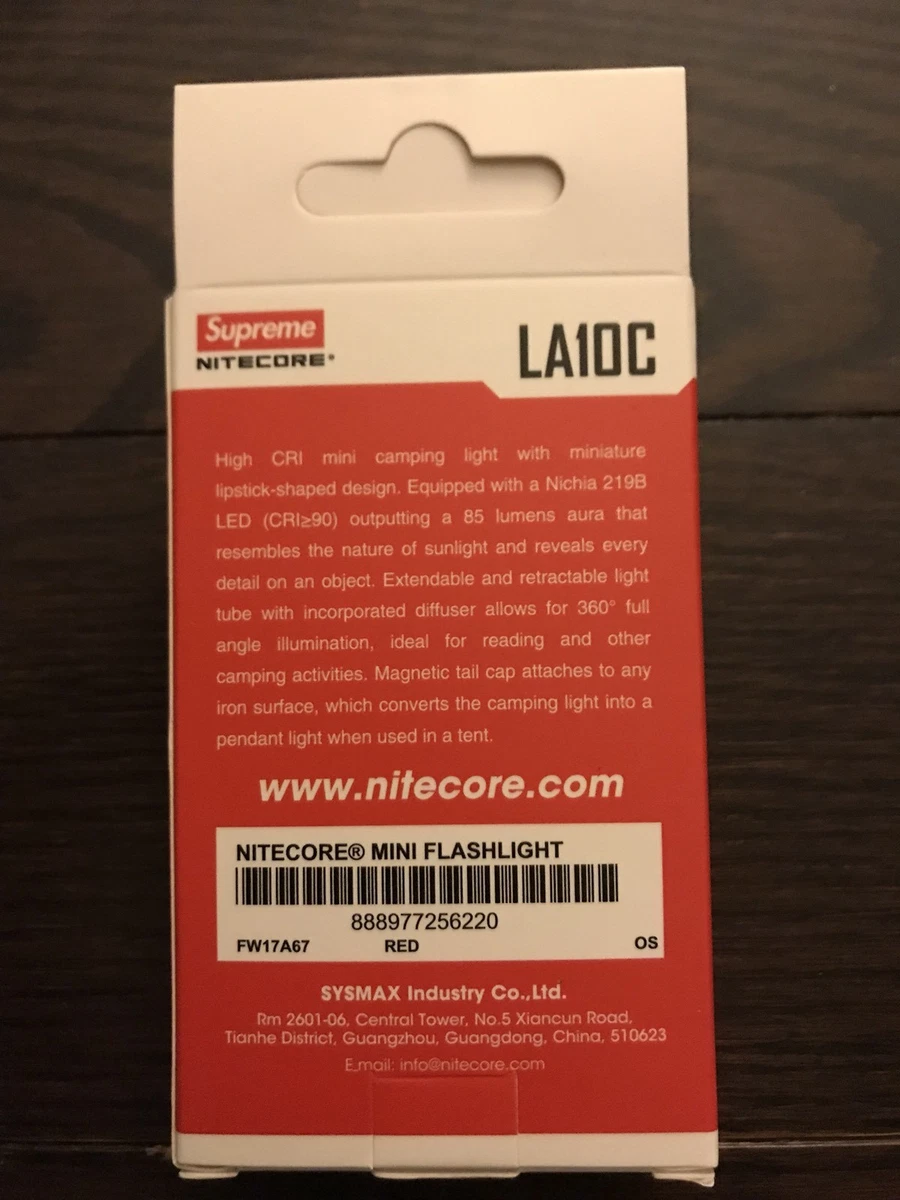 Supreme Nitecore Mini Flashlight FW17 Red
