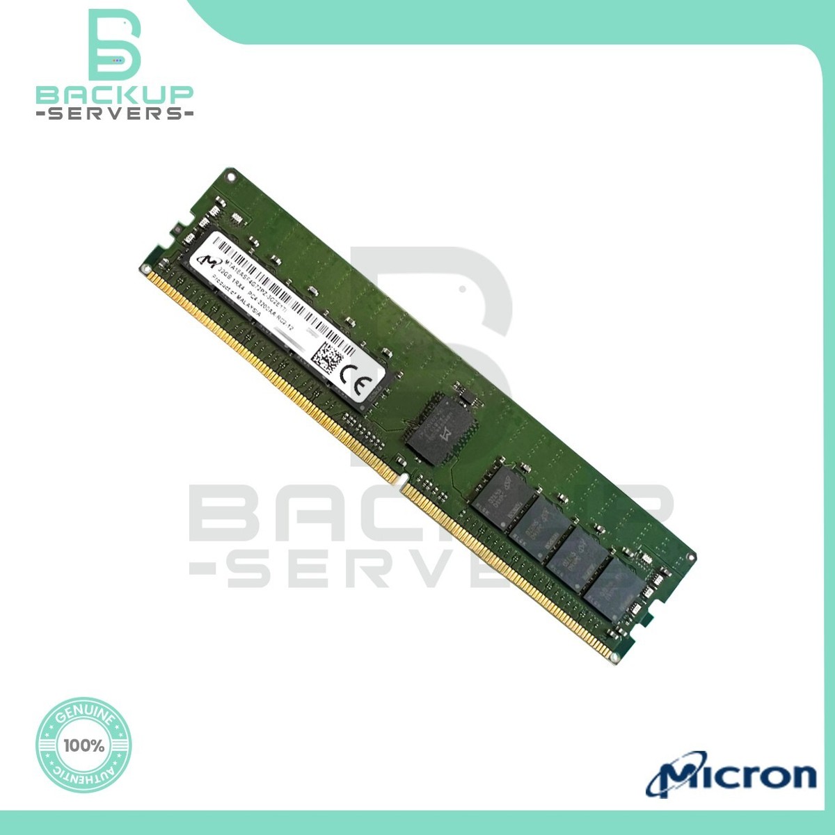 MTA18ASF4G72PZ-3G2 Micron 32GB 3200MHz PC4-25600 CL22 288-Pin 1Rx4 ECC  Memory