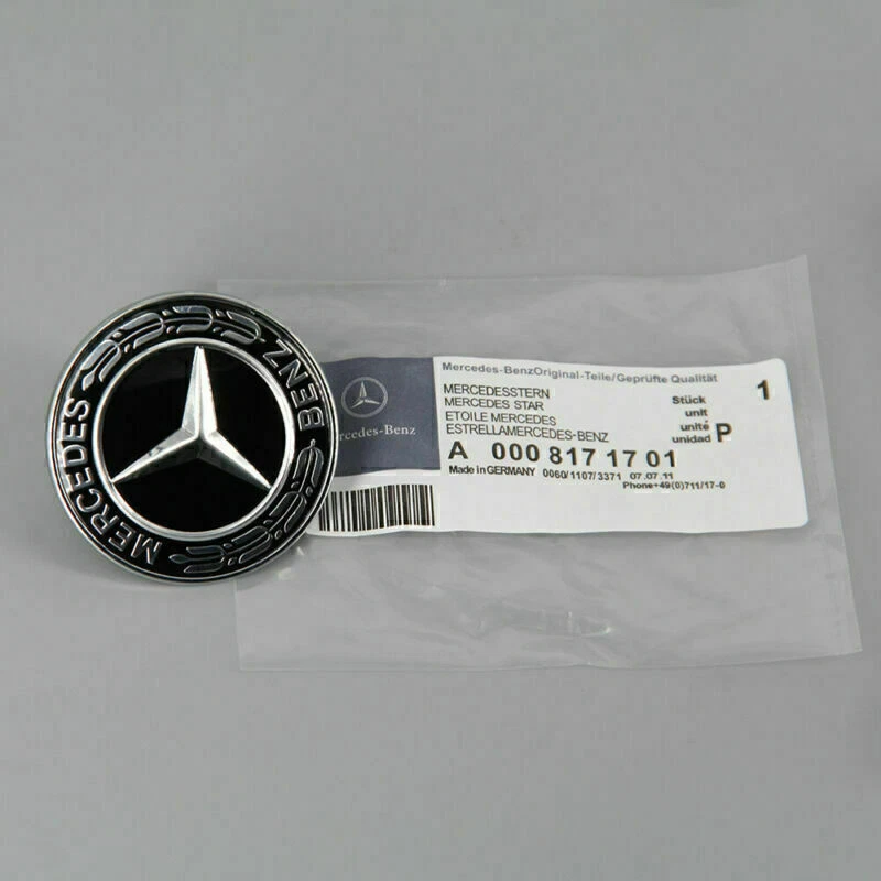 FIT Mercedes Benz Estrella Capó Plano Logo Emblema Insignia Alto Brillo 57mm Foto 2 de 4