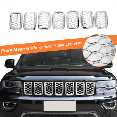 7-Piece Chrome Grille Insert Mesh Cover Kit For 2017-2020 Jeep Grand Cherokee – SHINEKA