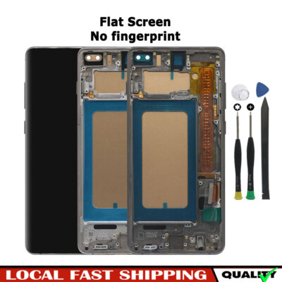 For Samsung Galaxy S10 Plus S10+ G975 TFT LCD Display Screen Digitizer + Frame