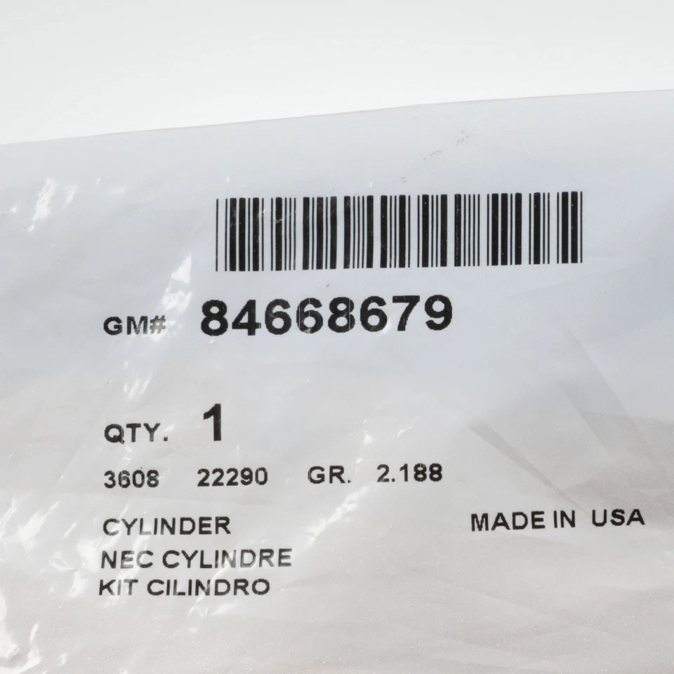 Kit de cilindros de trava de ignição Cadillac Chevrolet GMC 84668679 novo fabricante de equipamento original GM 2014-2021 - Imagem 3 de 3