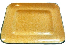 Over and Back, Inc Made in Italy Yellow Rectangular Serving Tray Platter Plate