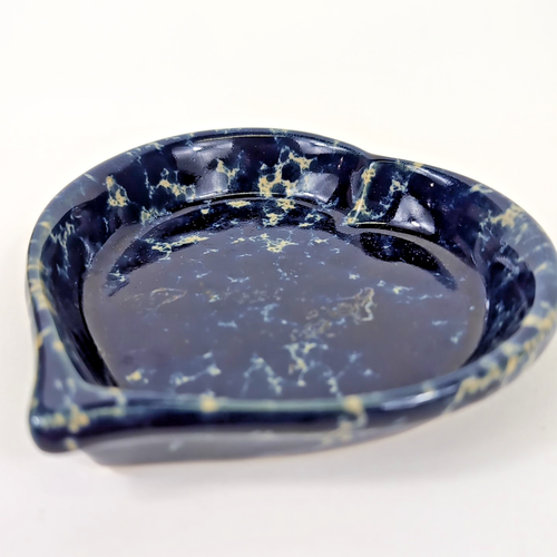 Heart Bennington Potters Blue Agate 4" Trinket Ring Jewelry Holder Dish Vermont - Picture 4 of 9