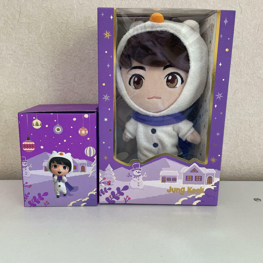 BTS Fortune Box Plush doll & Snow ball Snow globe set of 2 Jung