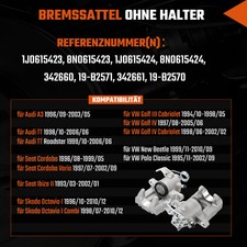 Bremssattel Set Ersatz für Seat Ibiza II 6K1 2X links rechts Paar 2 Stück