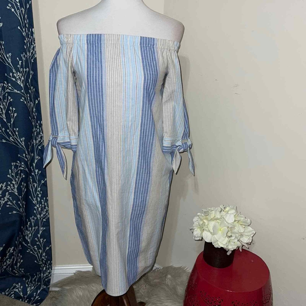 linen blue shirt dress PIETER PETROS | PP Amelia Linen Dress Shirt  Blue