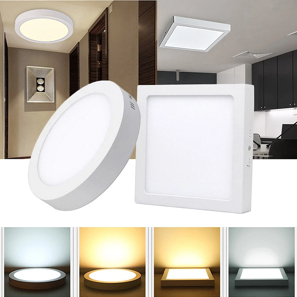 10/25/30W Dimmable Surface Mount LED Panel Light Ceiling Downlight Lamp  110-240V