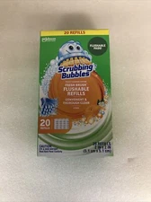 Scrubbing Bubbles Toilet Cleaning Fresh Brush Flushable Refills 20 Count New