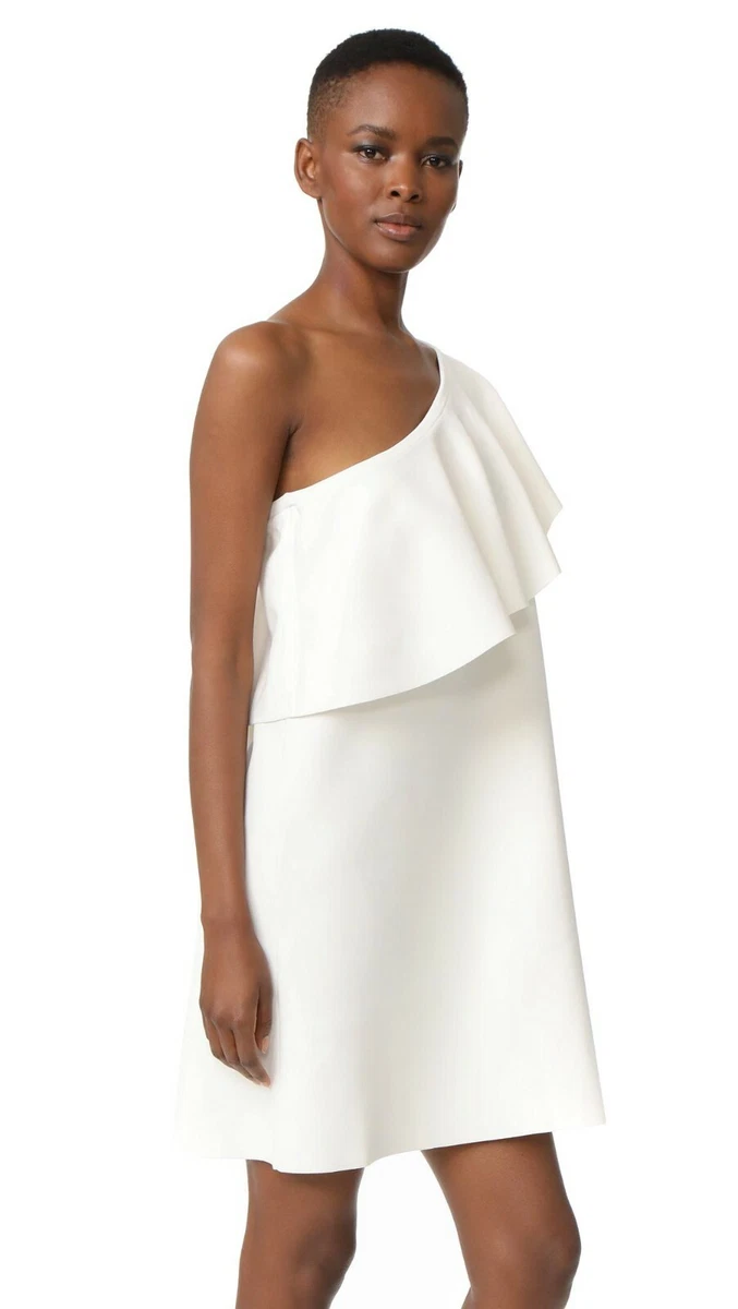 White flounce cheap dress