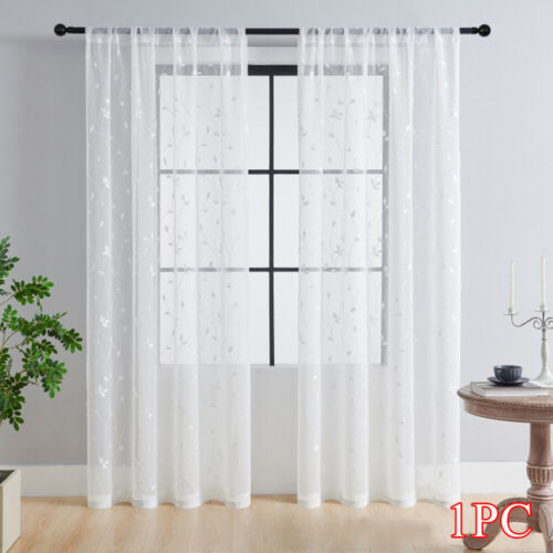 2/1 Piece 4 Colors Sheer voile Window Elegance Curtains drape treatment 4 Sizes‡ - Picture 18 of 26
