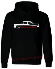 1957 57 CHEVY HOODIE Bel Air 150 210 Classic Muscle Car sweat t shirt