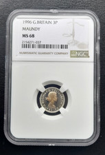 1996 Great Britain MAUNDY 3p Three Pence. Elizabeth II: NGC MS67