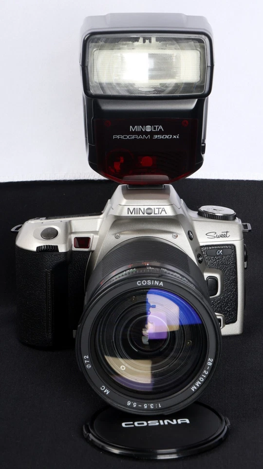 Minolta Alpha Sweet QD AF 35mm Film SLR c/w AF 28-210/3.5-5.6 Lens & 3500xi Kit - Image 4 of 4