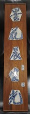 Chinesisches Holzrelief Blue & White Porzellan Bild
