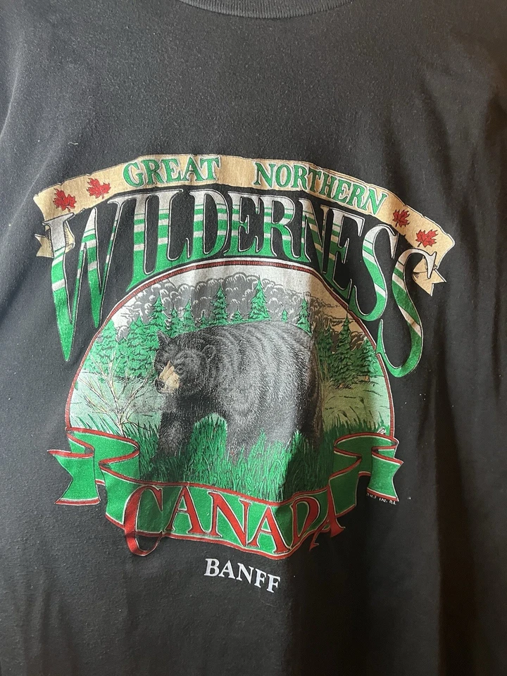 Camiseta Banff Great Northern Wilderness Canada Vintage Bear Foto 2 de 4